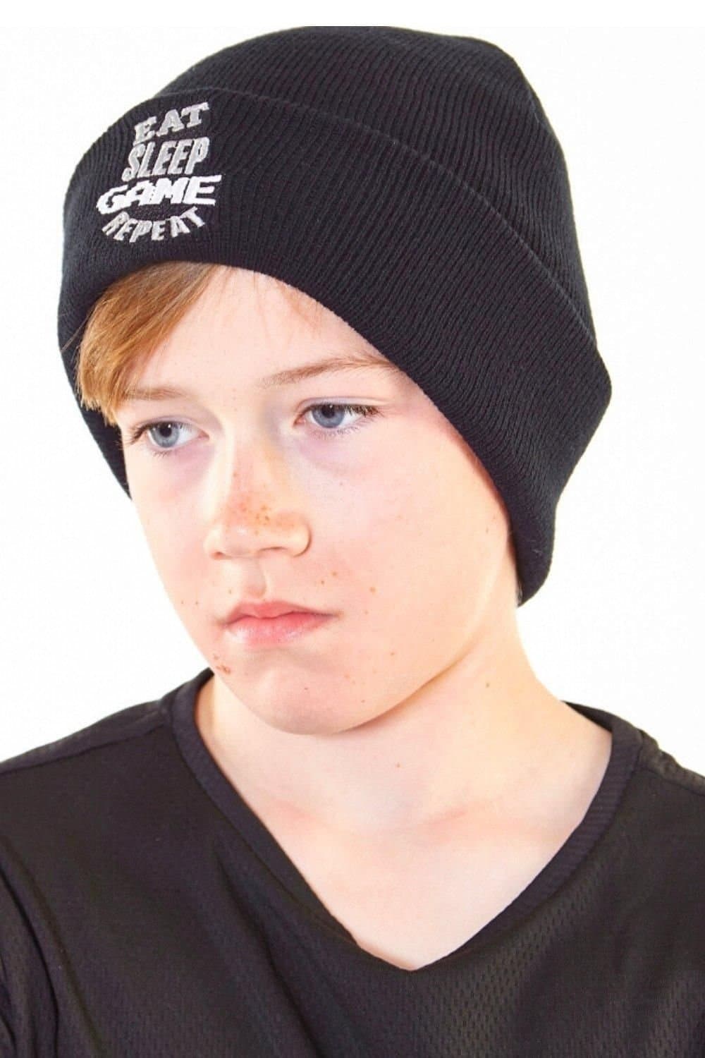 Hats Hats Hats Hats Hats Hats Black Gaming Beanie Hat for Boys