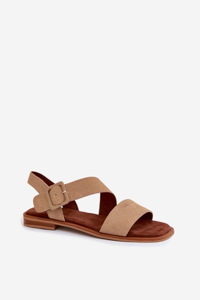 Love Lace Love Lace Women's Comfort Footbed Open Toe Slingback Sandals for Everyday in Beige - 2