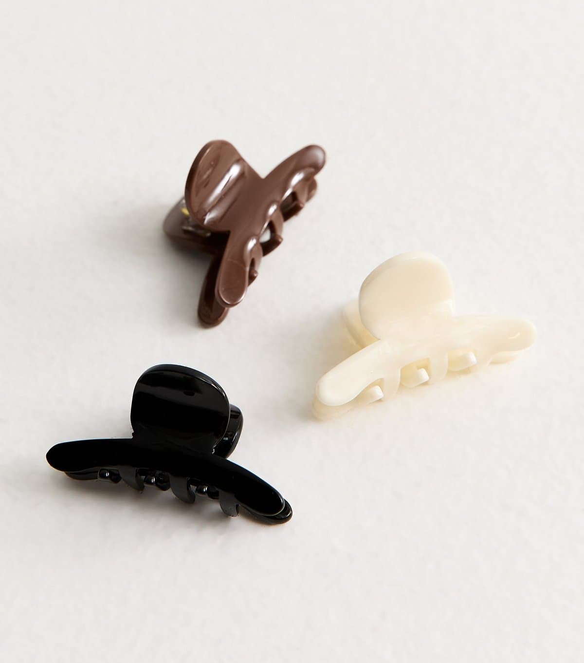 New Look Pack Of 3 Shiny Hair Clips New Look