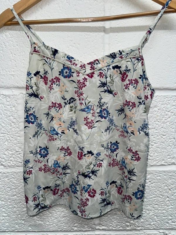 New Look Ladies Floral Pyjamas Vest Trousers UK 8 Newlook
