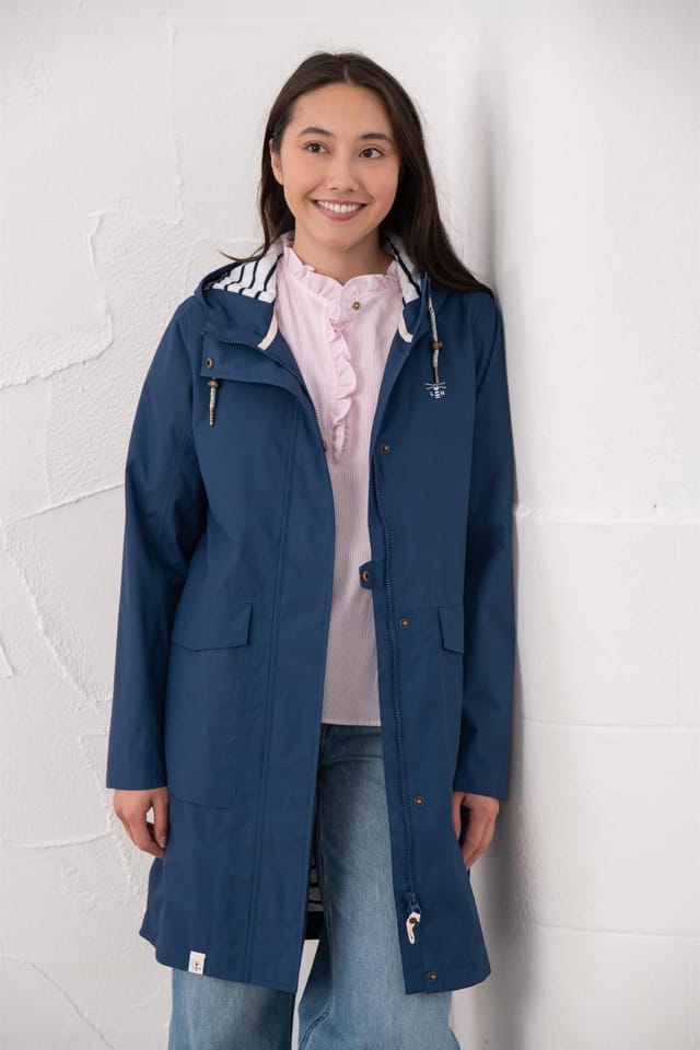 Lighthouse Clothing Lighthouse Clothing Women's Long Beachcomber Jacket Spring Summer Outdoor Coat in Midnight - 2