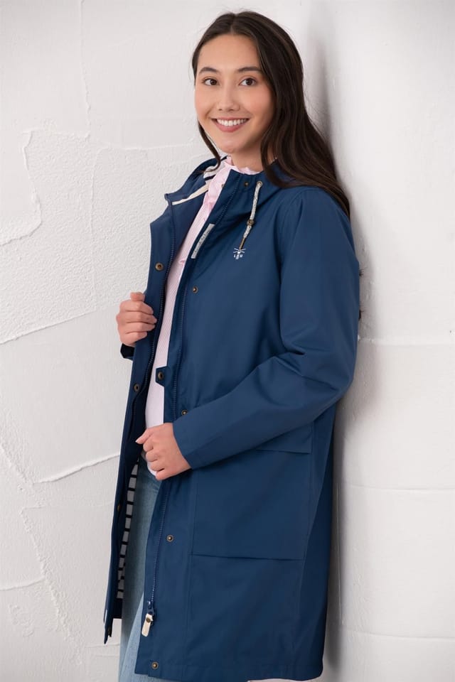 Lighthouse Clothing Lighthouse Clothing Women's Long Beachcomber Jacket Spring Summer Outdoor Coat in Midnight - 3