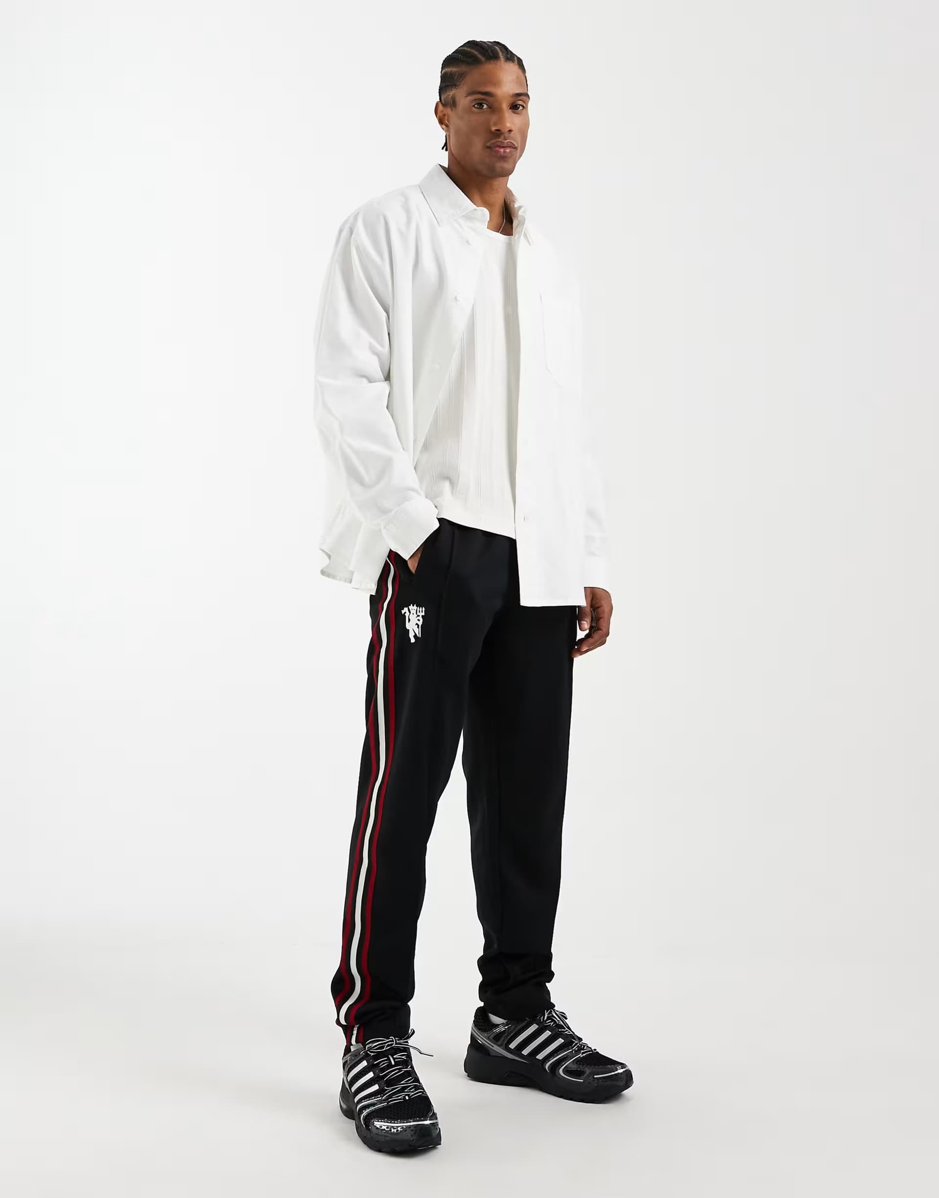 ASOS adidas performance Manchester united originals track pants in black