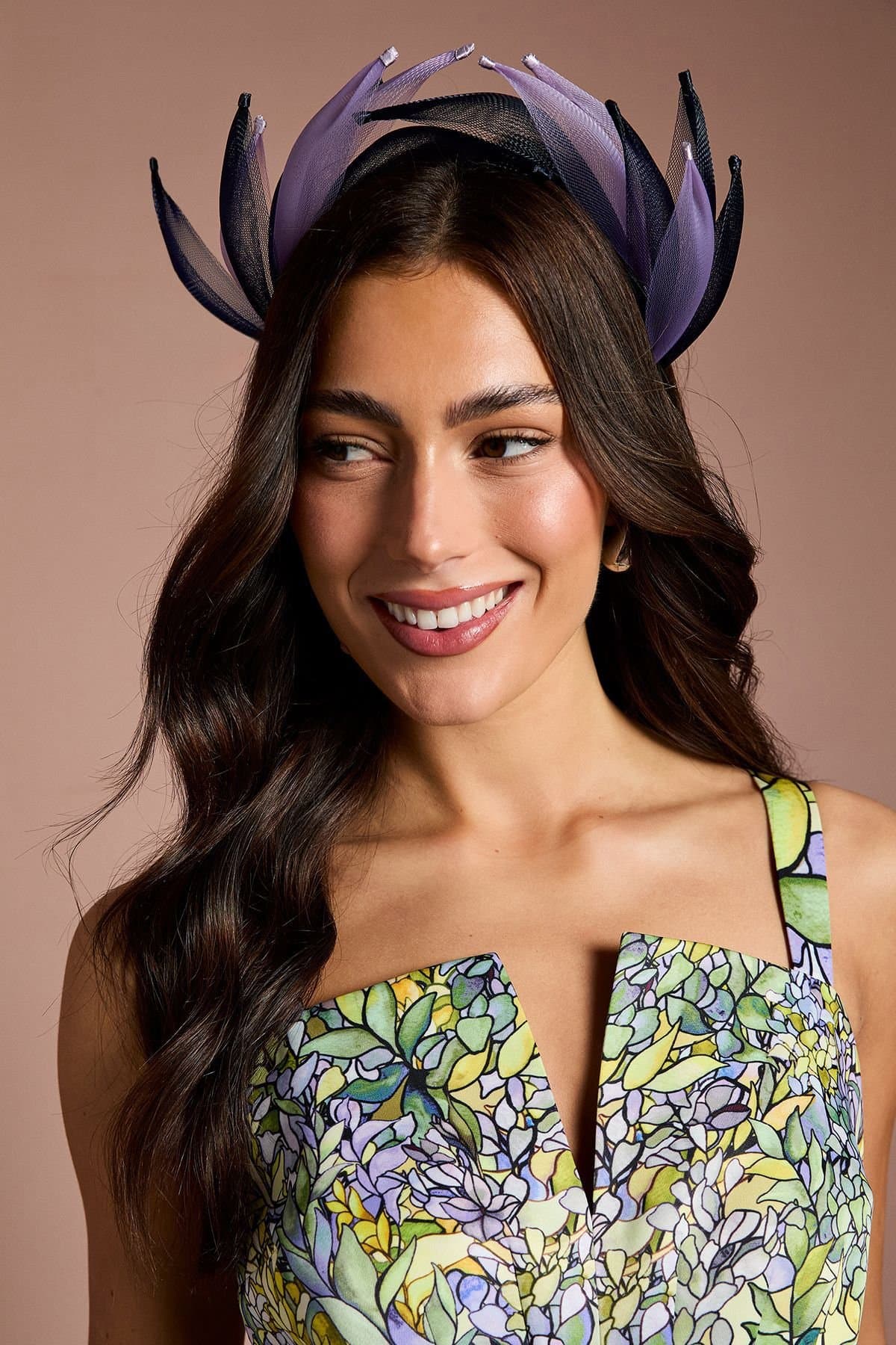 Coast Coast Women's Lisa Tan Petal Detail Headband Fascinator in Navy