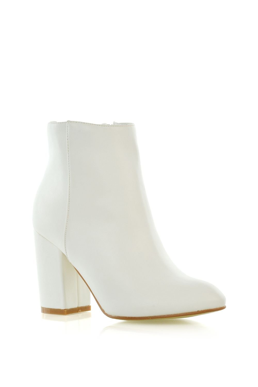 XY London XY London Women's 'Peaches' High Block Heel Ankle Boots in White - 2