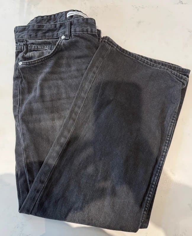 Bershka Bershka straight jeans - black - Uk16