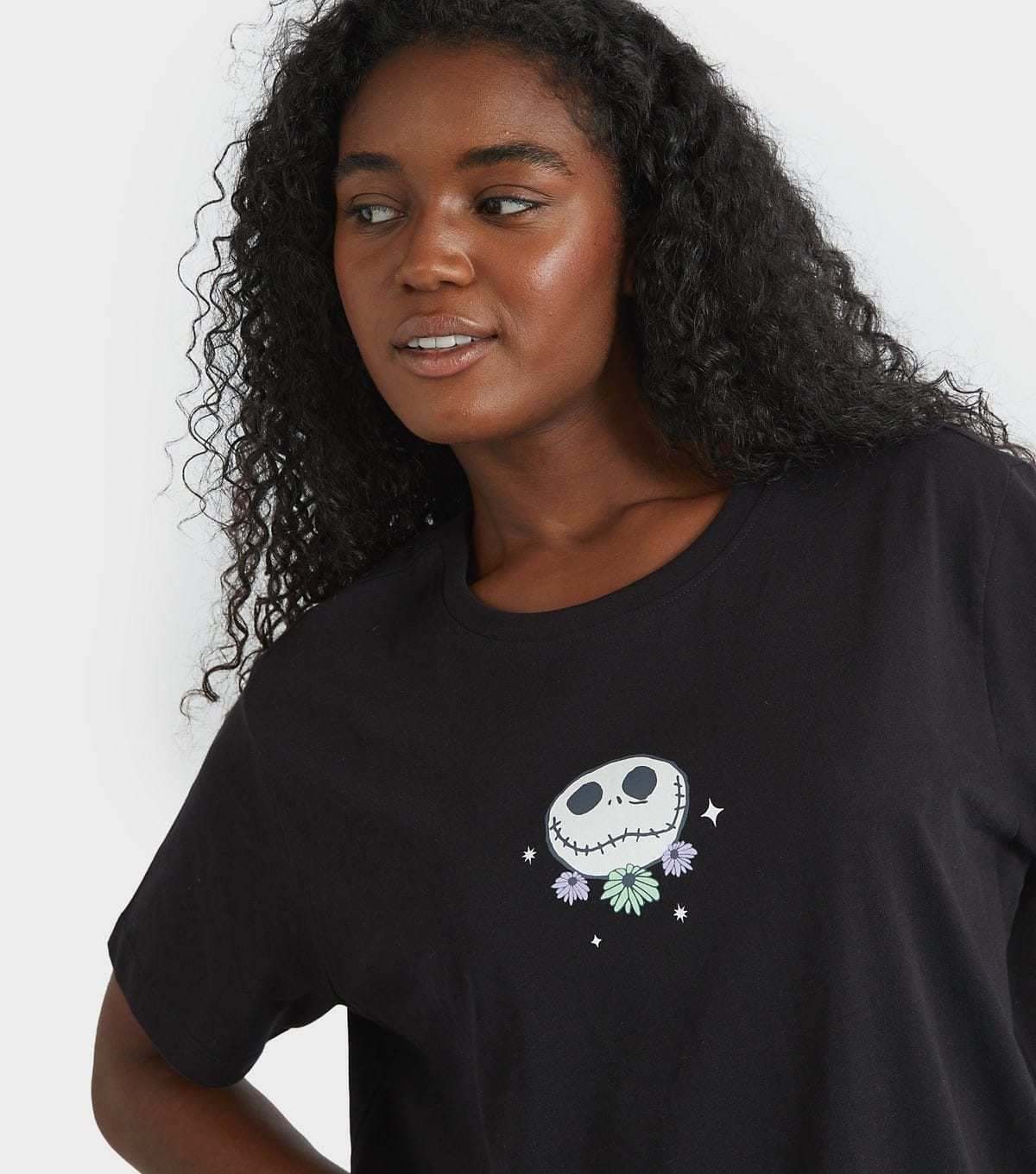 Skinnydip Women's Black The Nightmare Before Christmas Night Dress Skinnydip New Look - 4