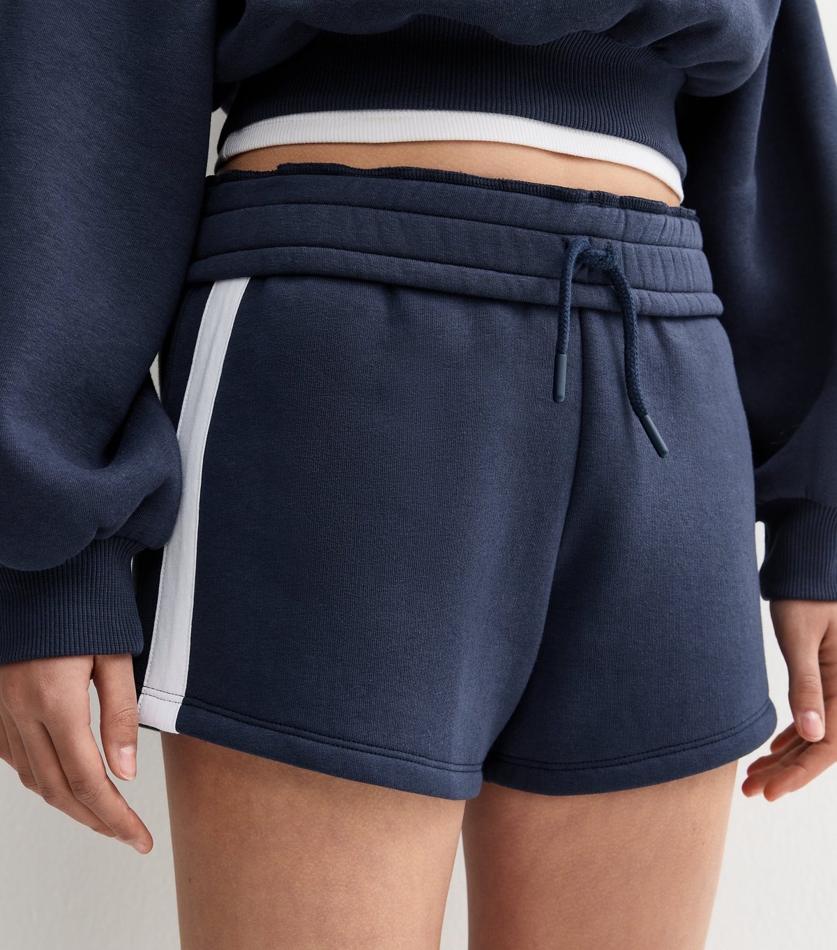 New Look Girls' Navy Side Stripe Drawstring Shorts New Look - 3