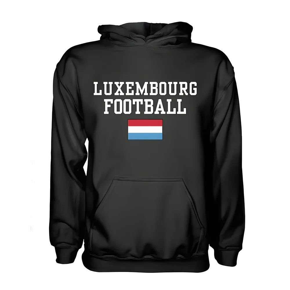 Luxembourg Luxembourg Men's Football Hoodie in Black - 2