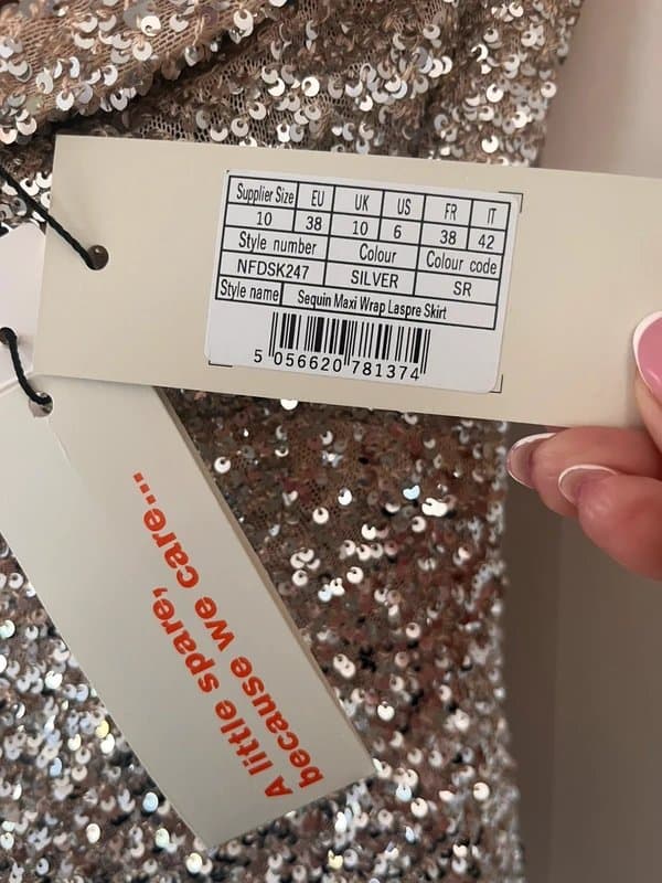 Never Fully Dressed Never Fully Dressed Sequin maxi wrap Jaspre skirt BNWT