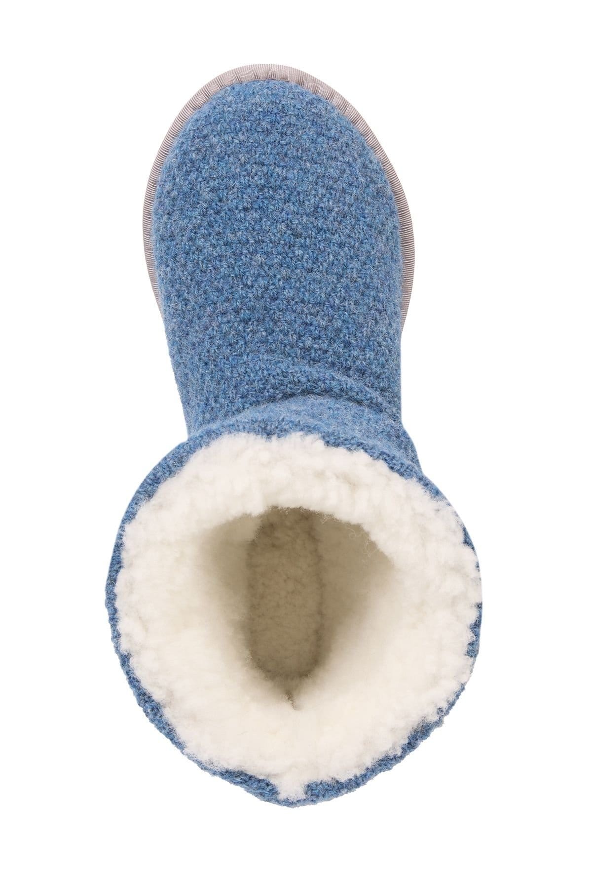 Celtic & Co Celtic & Co Women's Knitted Shortie Slippers in Mid Blue - 4