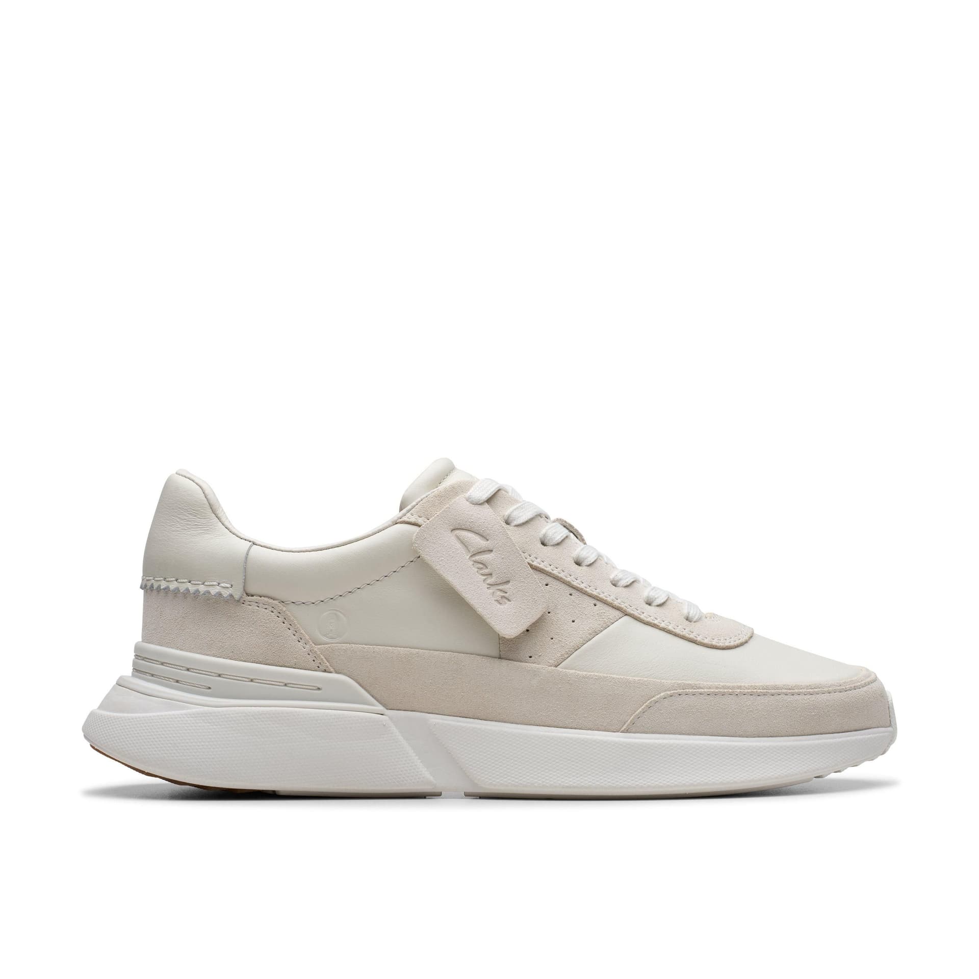 Clarks Clarks Men's Craft Pace White Leather Trainers