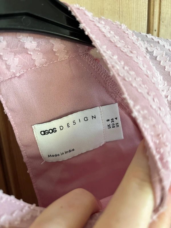 ASOS Design Pink pleated swing dress - 1