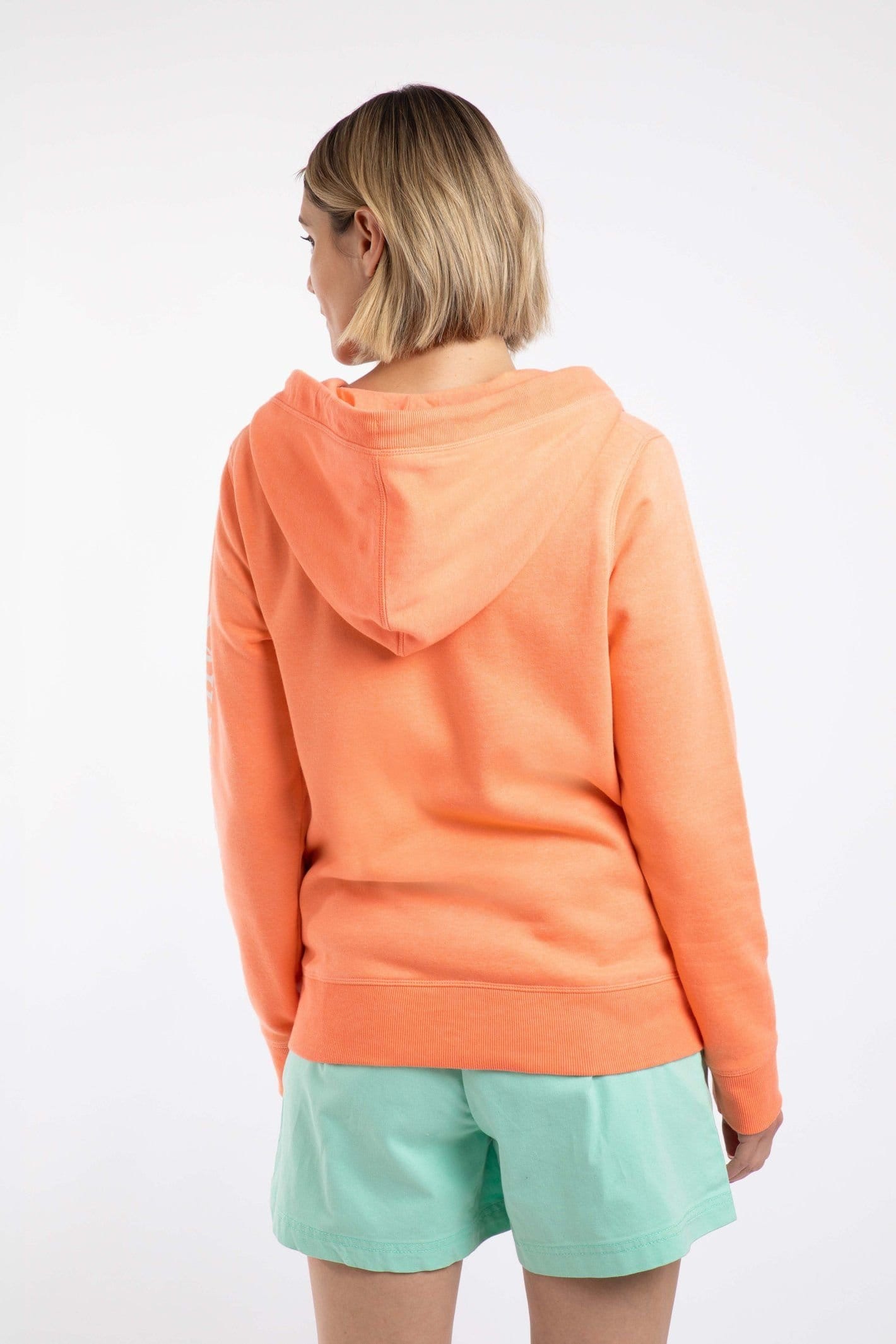 Weird Fish Weird Fish Women's Cyra Graphic Full Zip Hoodie in Orange - 4