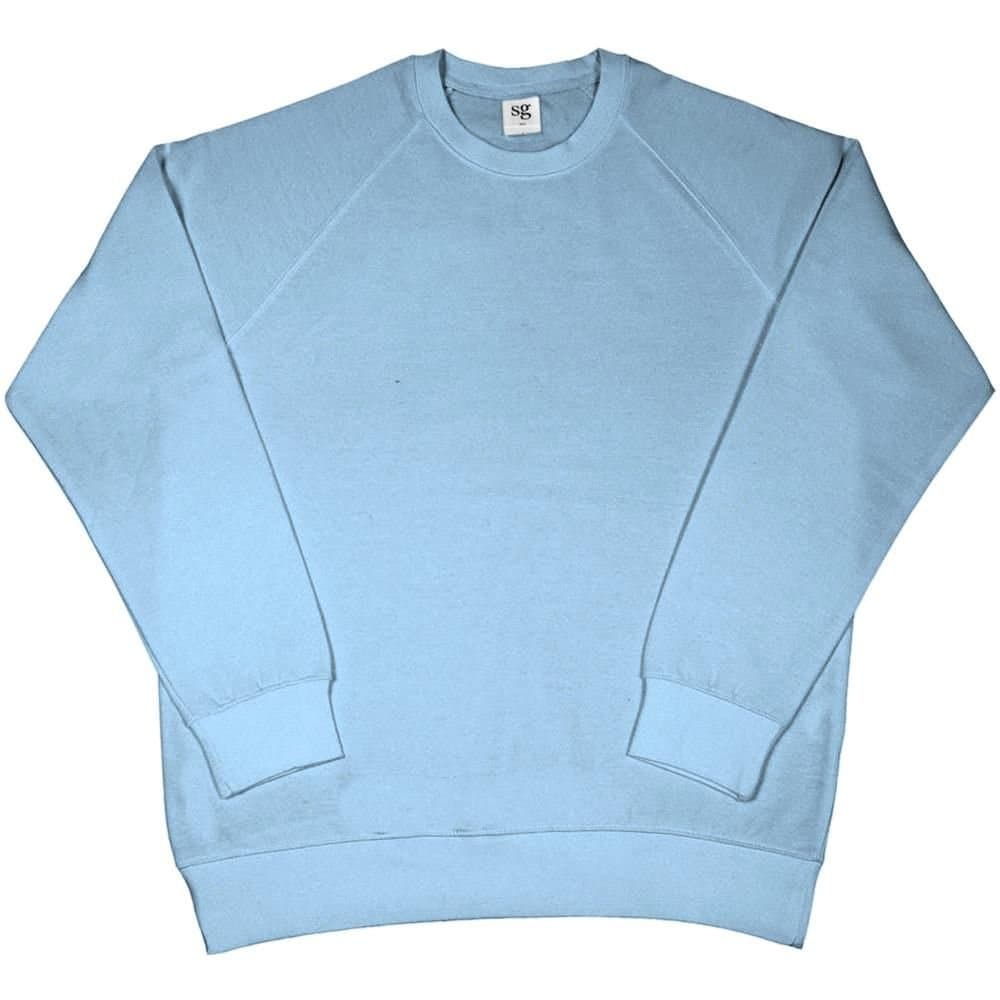SG SG Men's Raglan Sleeve Crew Neck Sweatshirt in Blue