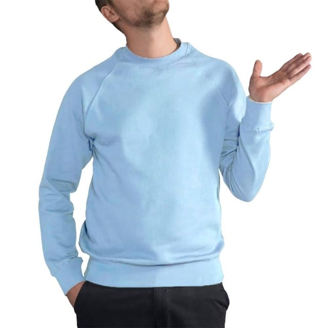 SG SG Men's Raglan Sleeve Crew Neck Sweatshirt in Blue - 2