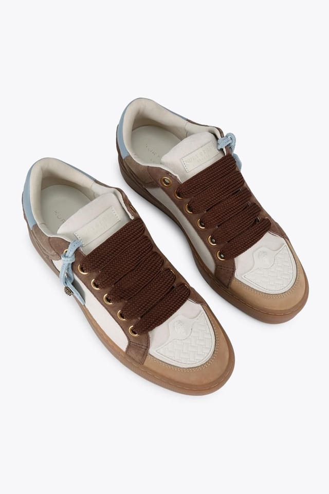 Kurt Geiger London Kurt Geiger London Men's 'Southbank Tag Sneaker' Leather Trainers in Dark Brown - 2