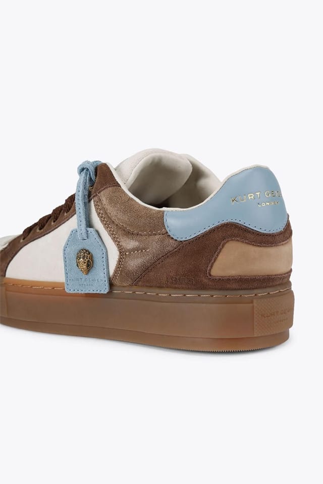 Kurt Geiger London Kurt Geiger London Men's 'Southbank Tag Sneaker' Leather Trainers in Dark Brown - 3