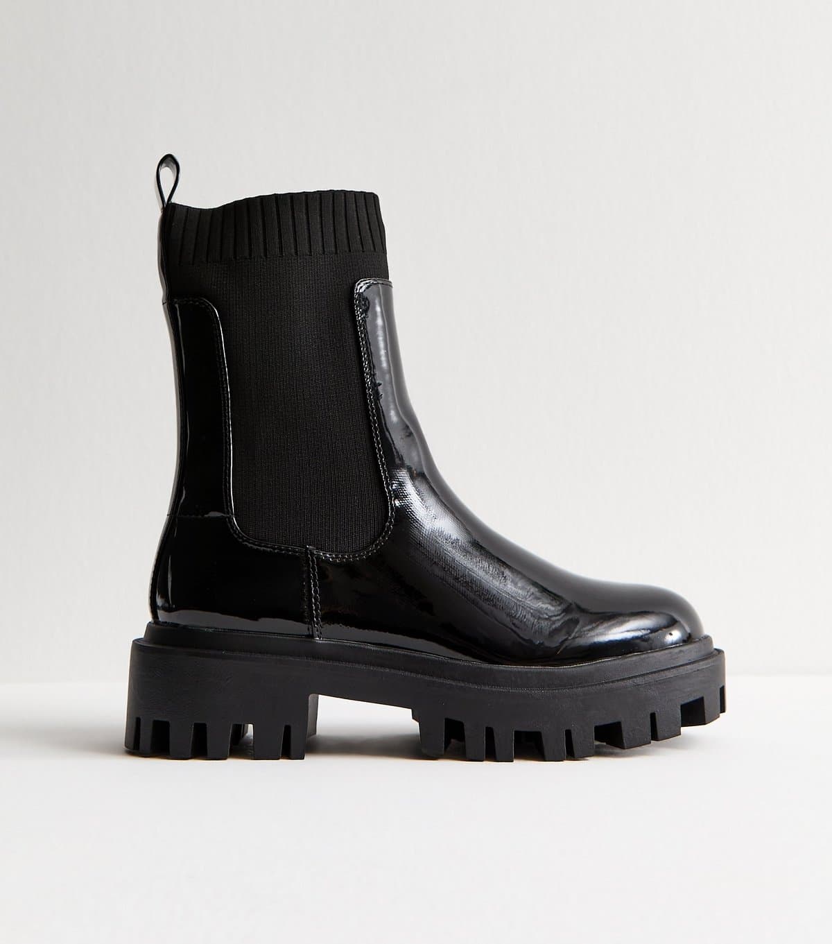 Public Desire Women's Black Arryn Faux Leather Boots Public Desire New Look