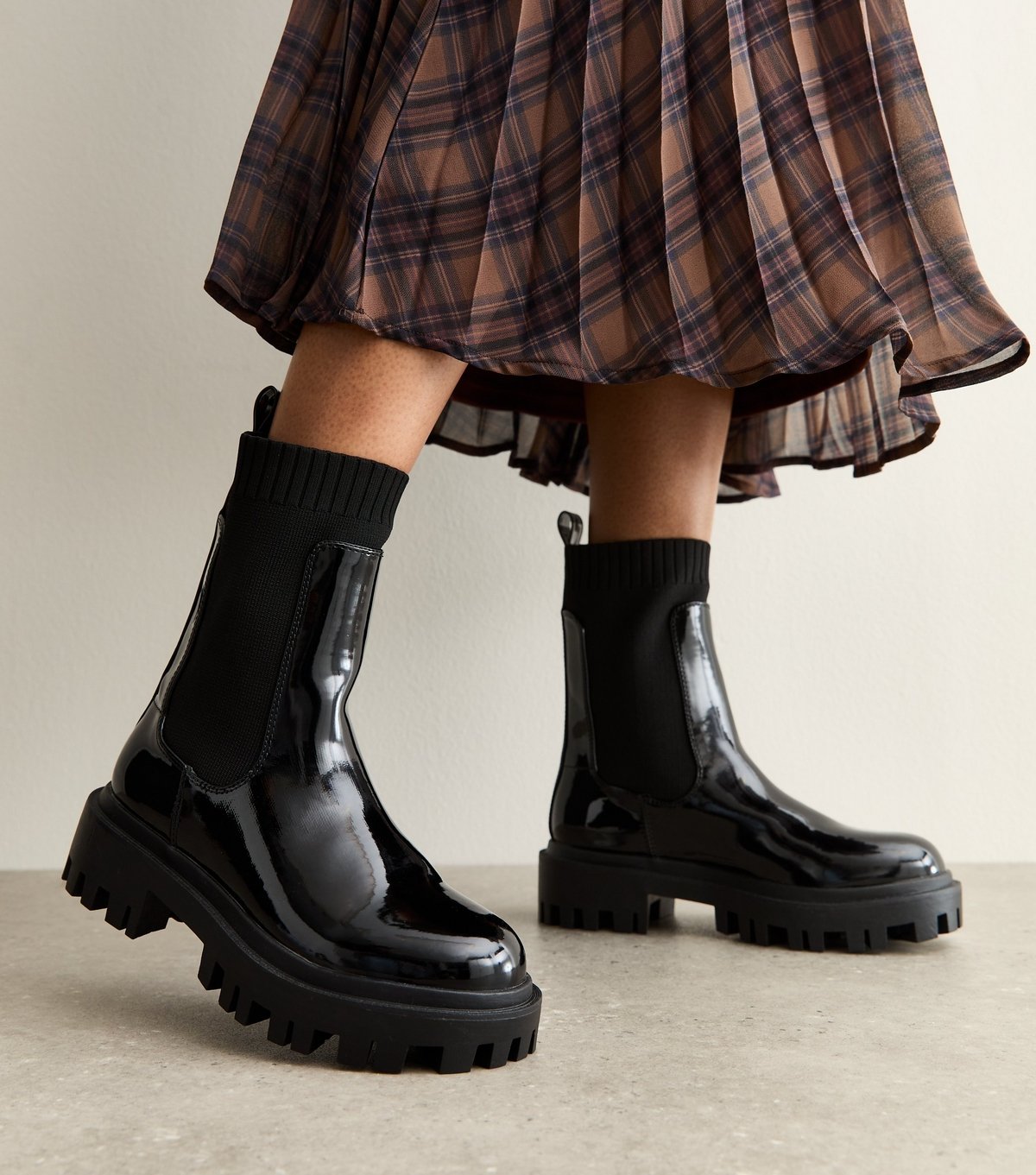 Public Desire Women's Black Arryn Faux Leather Boots Public Desire New Look - 2