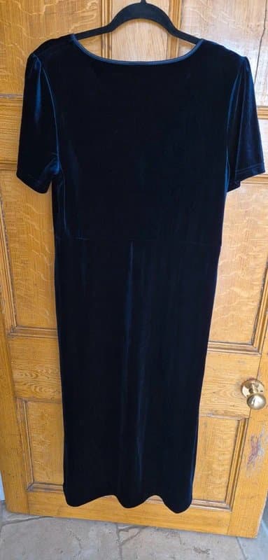 Laura Ashley Vintage Laura Ashley navy blue velvet dress