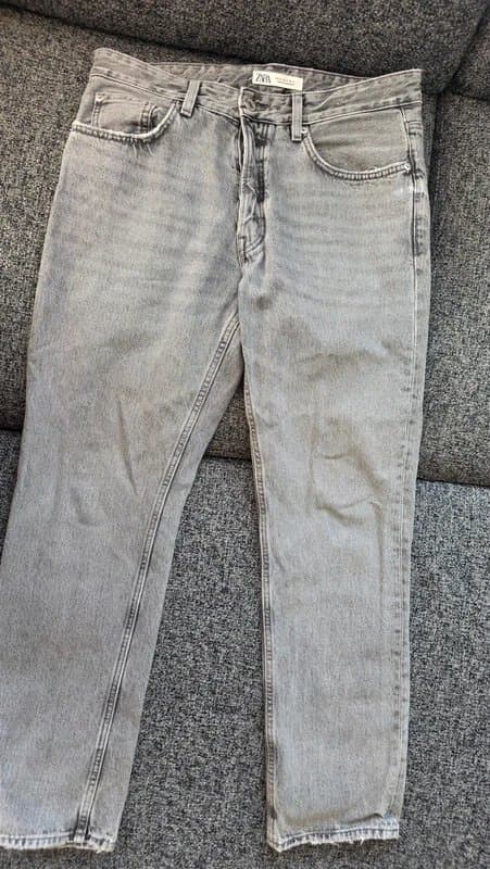Zara zara grey straight leg jeans eur 42 usa 32(4724)