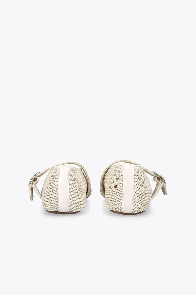 Steve Madden STEVE MADDEN Women's 'Alara Cream' Fabric Flats in Cream - 3