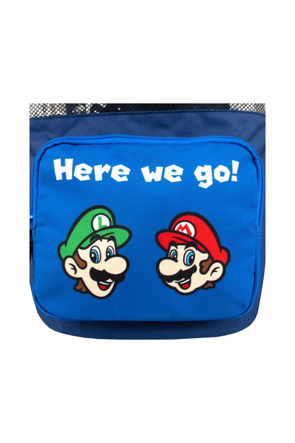 Super Mario Super Mario Men's Mario & Luigi Swim Bag in Blue - 3