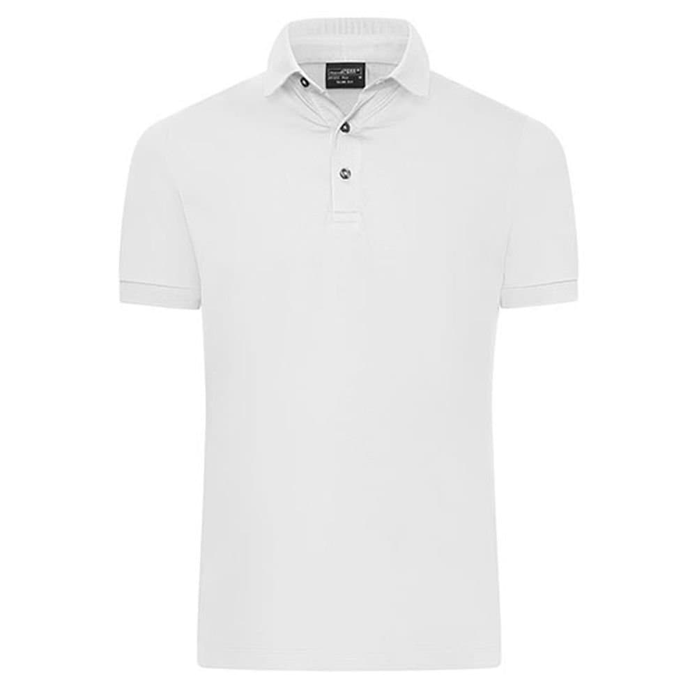 James and Nicholson James and Nicholson Men's Mercerised Slim Polo Shirt in White