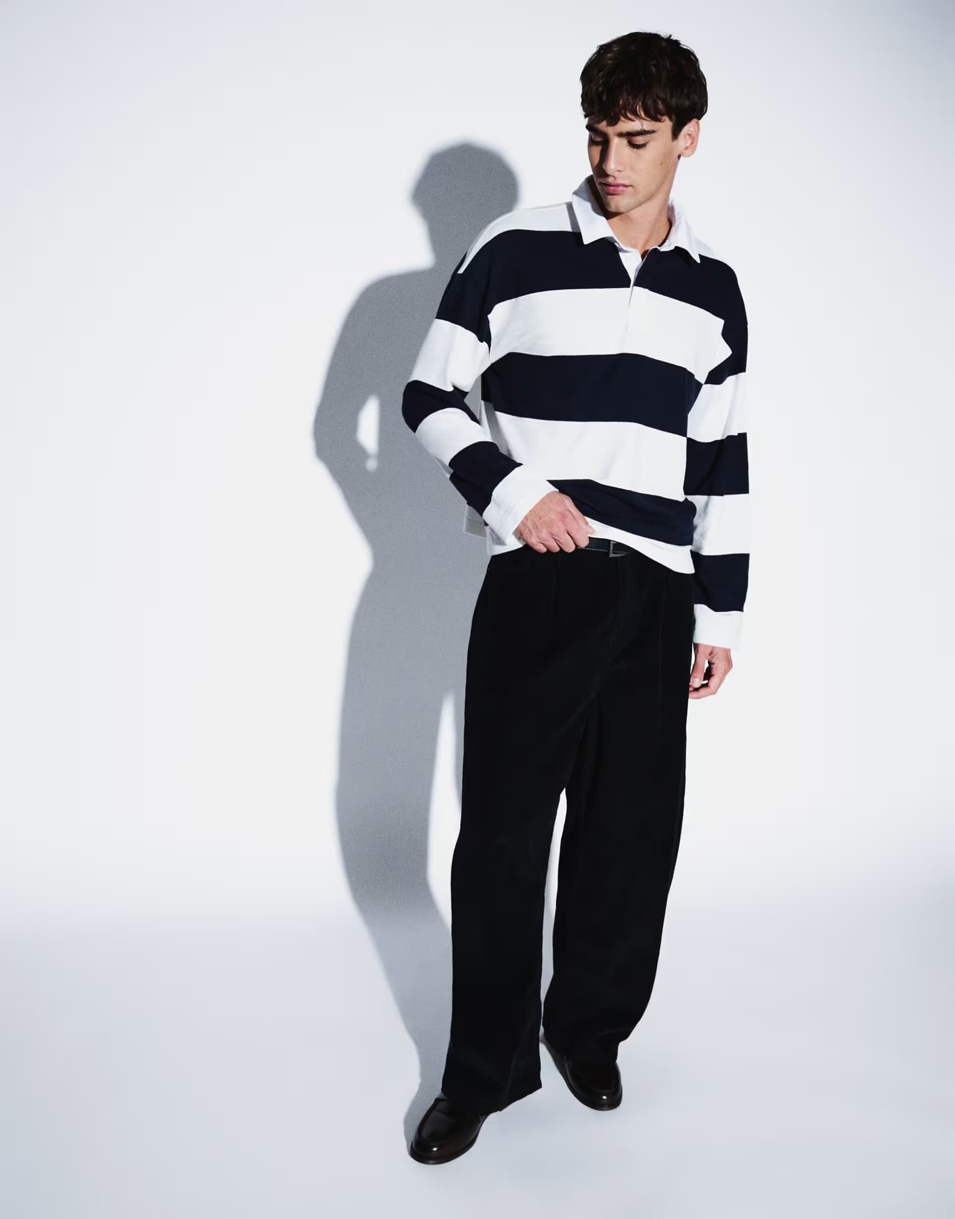 ASOS ASOS DESIGN oversized baggy corduroy trousers in black