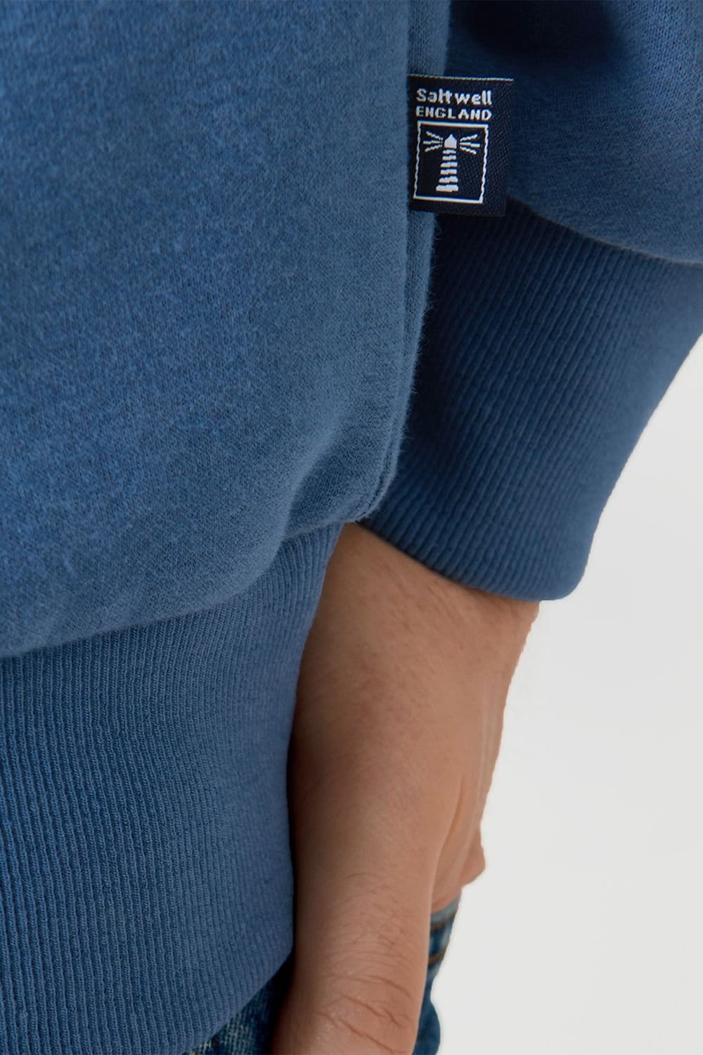 Saltwell Saltwell Men's Quarter Zip Sweatshirt in Blue - 4
