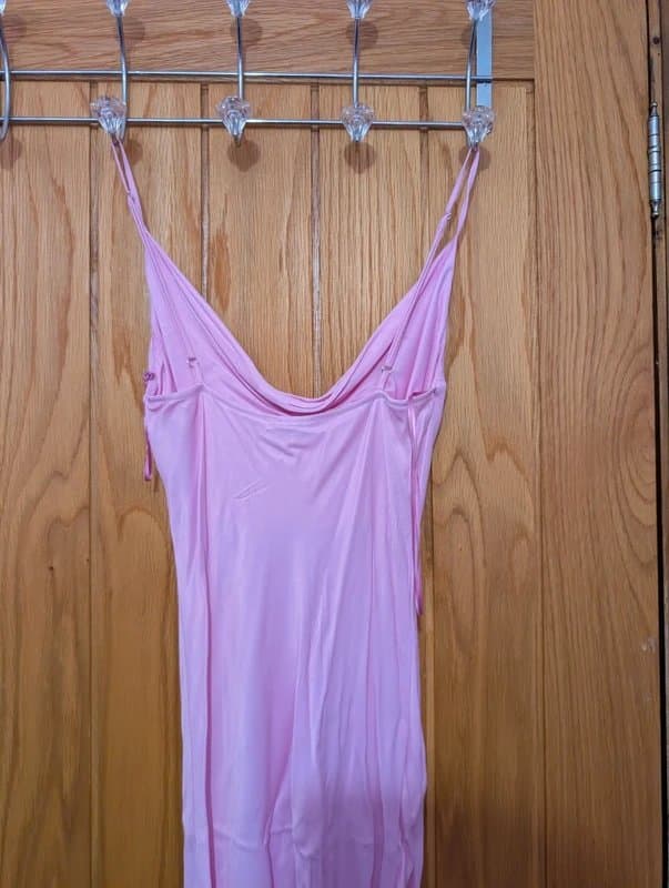 Bershka Silk pink slip dress