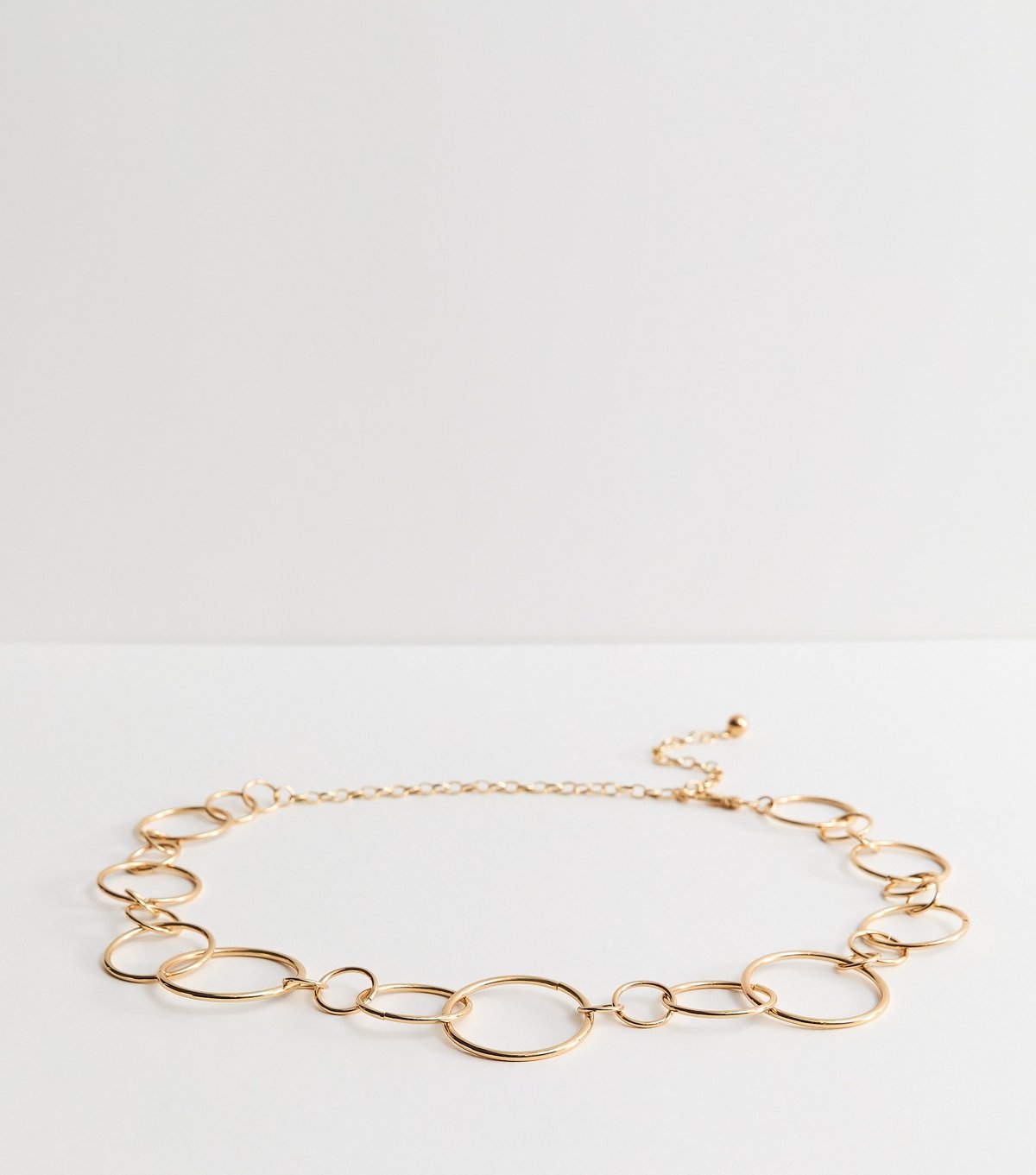 New Look Gold Tone Linked Ring Chain Belt New Look - 2