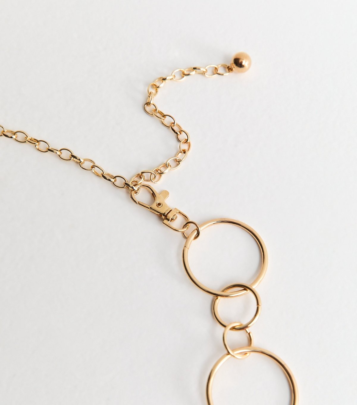 New Look Gold Tone Linked Ring Chain Belt New Look - 3