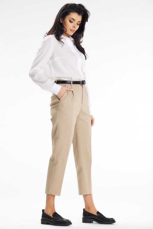 Love Lace Love Lace Women's Gold Button Cuff Collar Business Shirt in White - 2