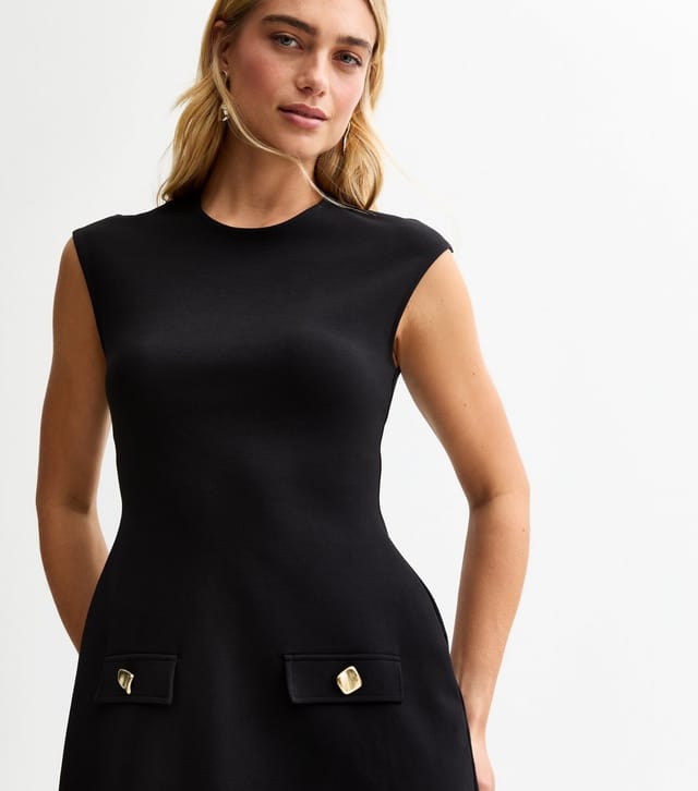 New Look Women's Black Pocket Detail Mini Dress New Look - 2