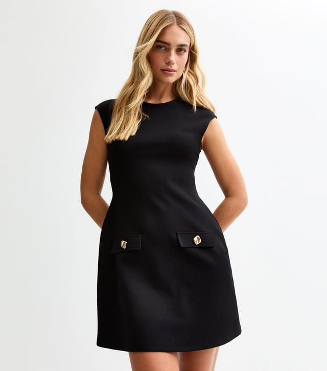 New Look Women's Black Pocket Detail Mini Dress New Look - 3