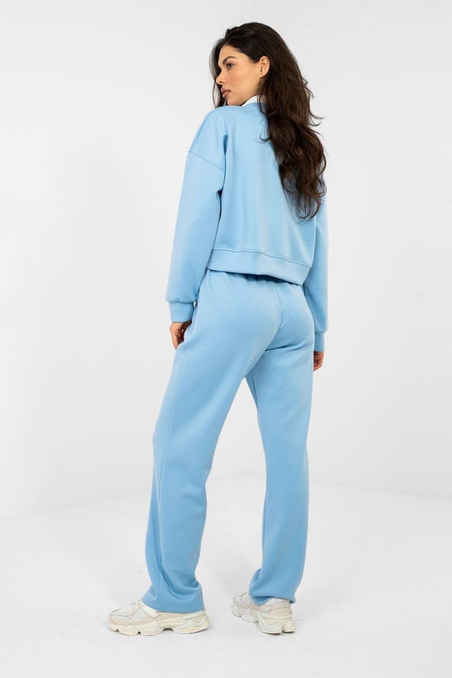 Love Lace Love Lace Women's Hoodie & Straight Leg Pants Set in Blue - 2