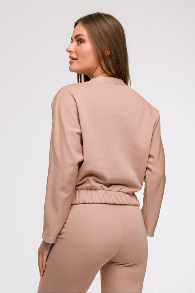 Love Lace Love Lace Women's Wrap Blouse with Elastic Waist in Beige - 3