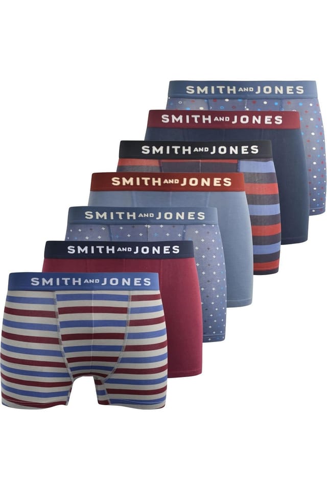 Smith & Jones Smith & Jones Men's Aziel Assorted Designs Boxer Shorts (Pack of 7) - 3