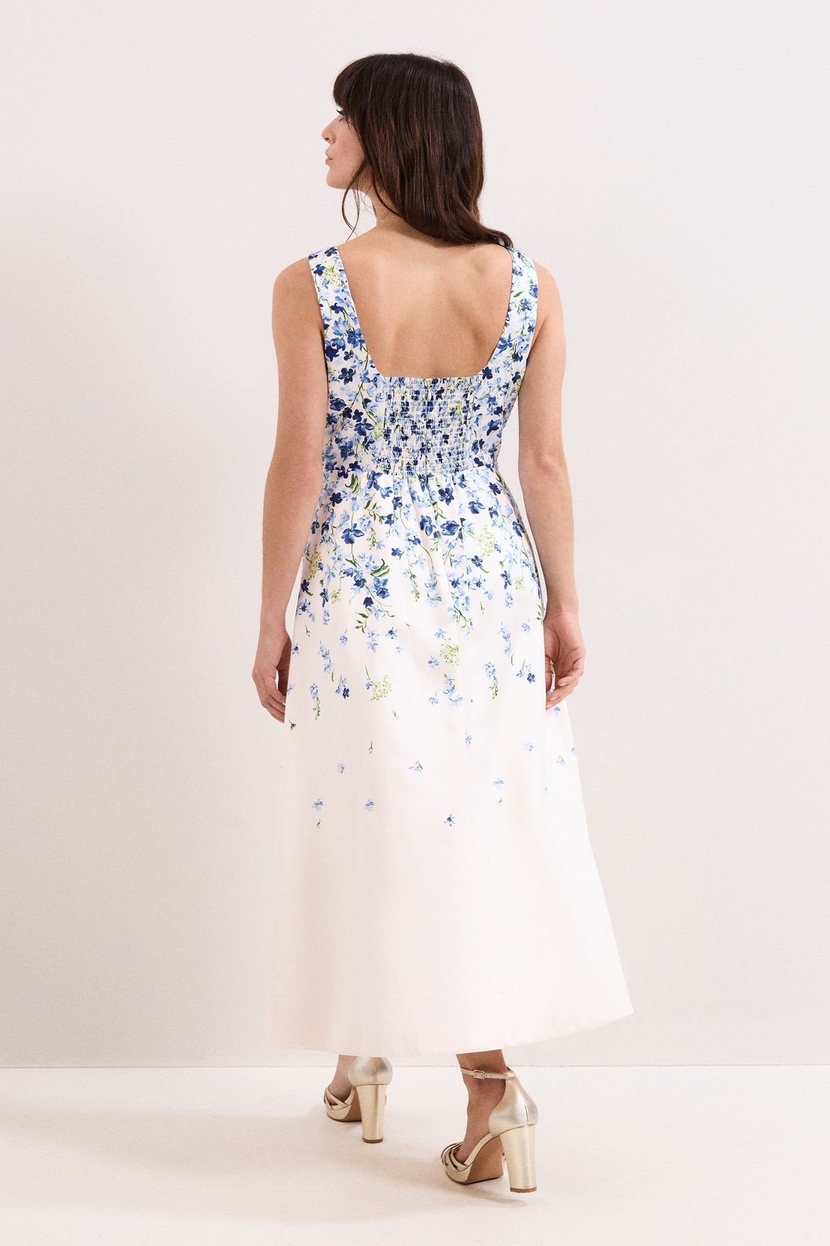 Phase Eight Phase Eight Women's Orla Floral Midi Dress in Cream - 4