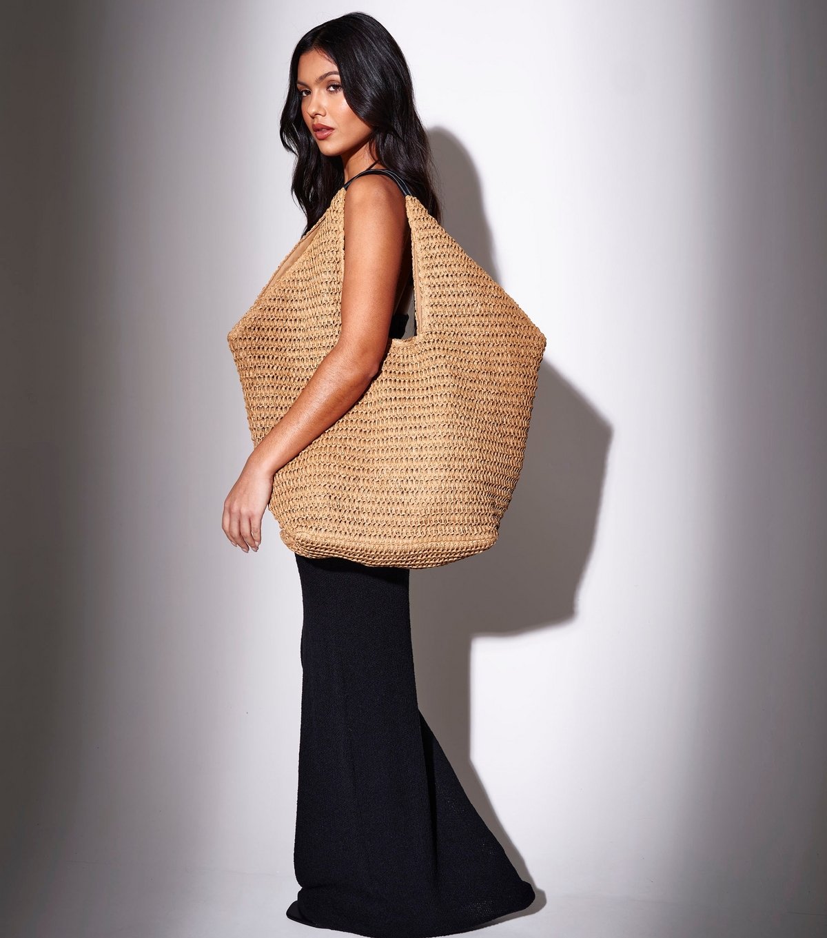 South Beach Camel Woven Oversized Shoulder Bag South Beach New Look - 2