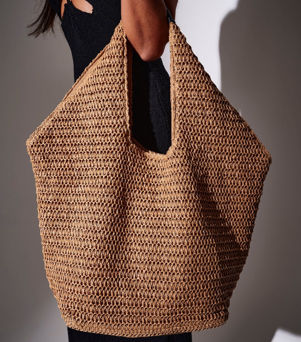 South Beach Camel Woven Oversized Shoulder Bag South Beach New Look - 3