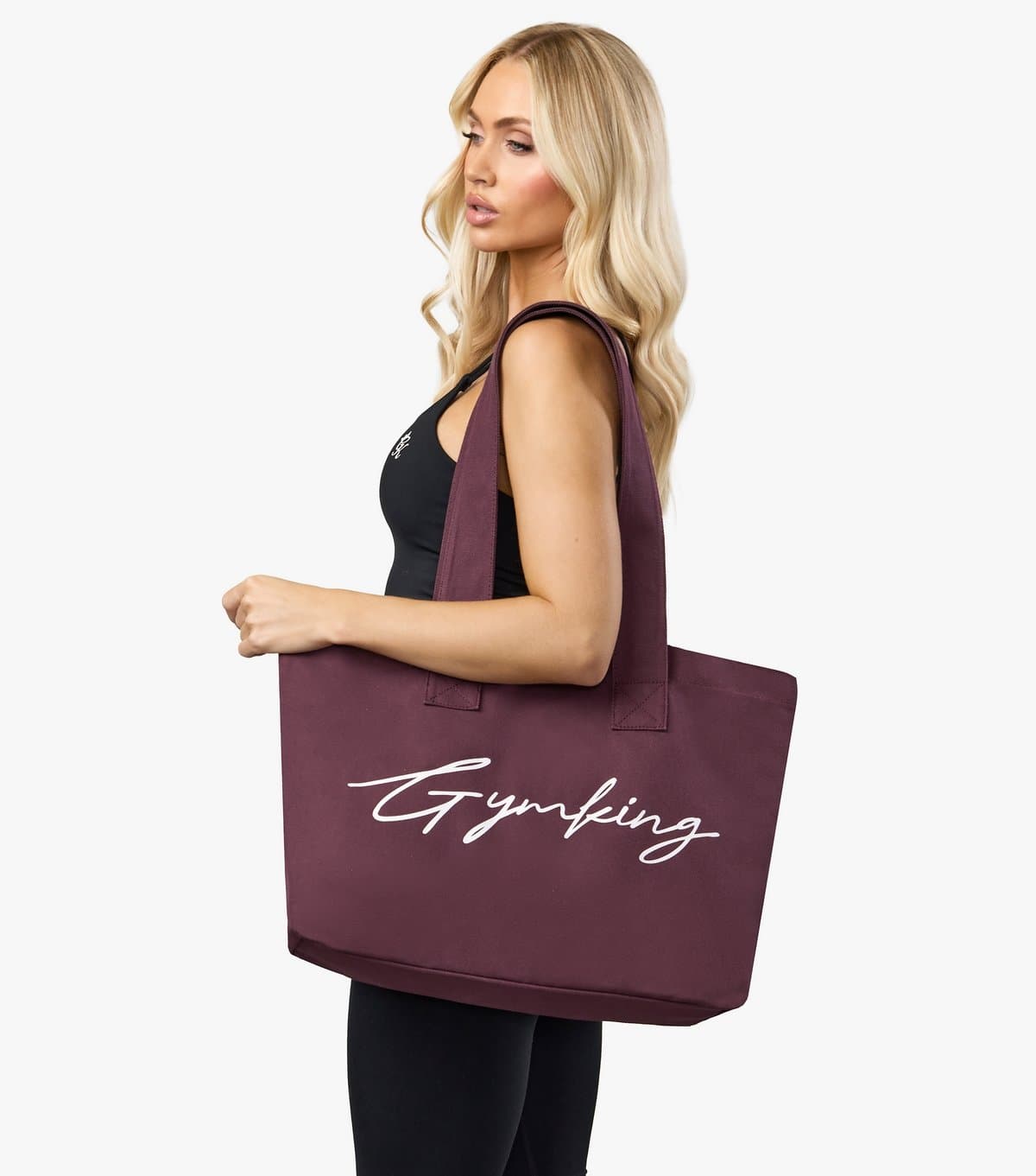 Gym King Gym King Dark Burgundy Logo Tote Bag