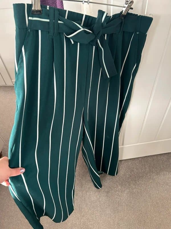 New Look New look green stripe culottes