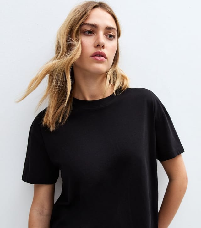New Look Women's Black Boxy Fit T-Shirt New Look - 2