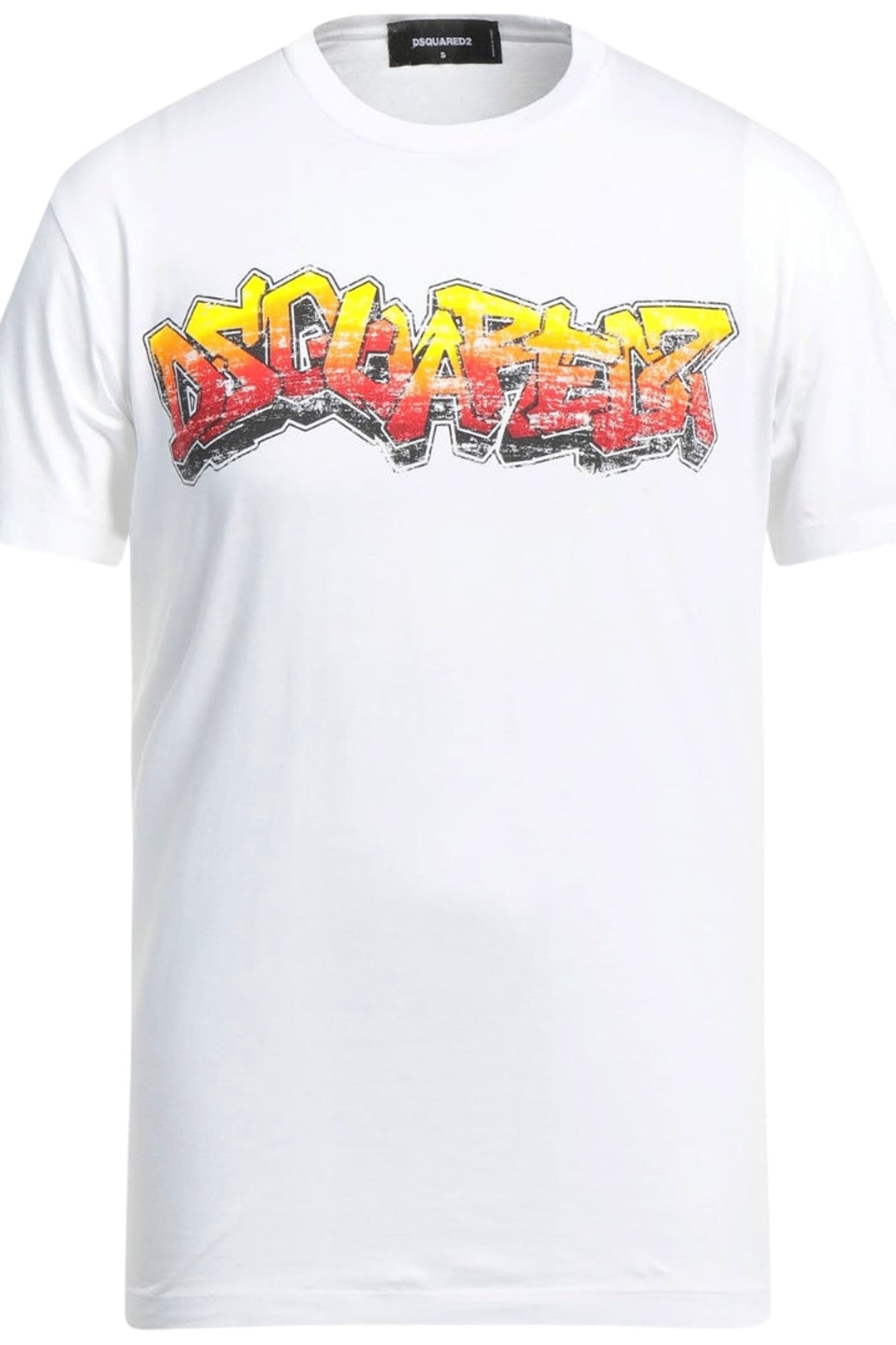 Dsquared2 Dsquared2 Men's Wall Tag Short Sleeve Crew Regular Fit T-shirt in White