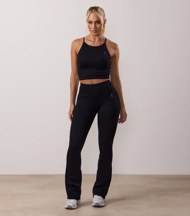Gym King Women's Black Sculpted Flared Leggings Gym King New Look - 2
