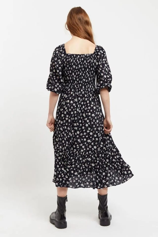 Louche Louche Women's Loe Daisy Drop Bardot Midi Dress - 2