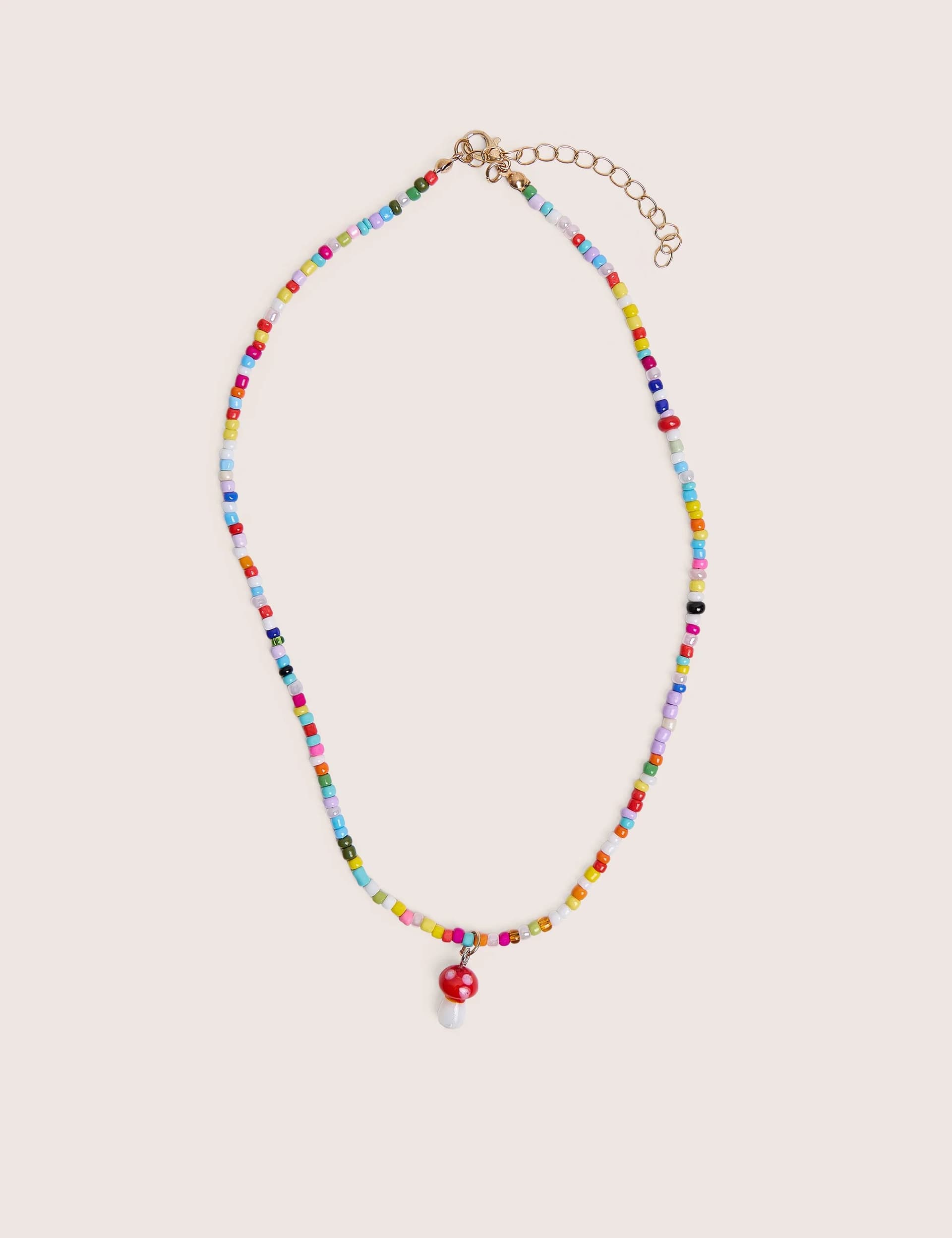 Public Desire Public Desire UK Multicoloured Beaded Mushroom Necklace